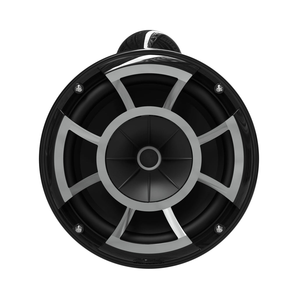 wet sounds Rev 8 Black V2 Revolution Series 8" Black Tower Speakers w/Swivel Clamp Base Mount