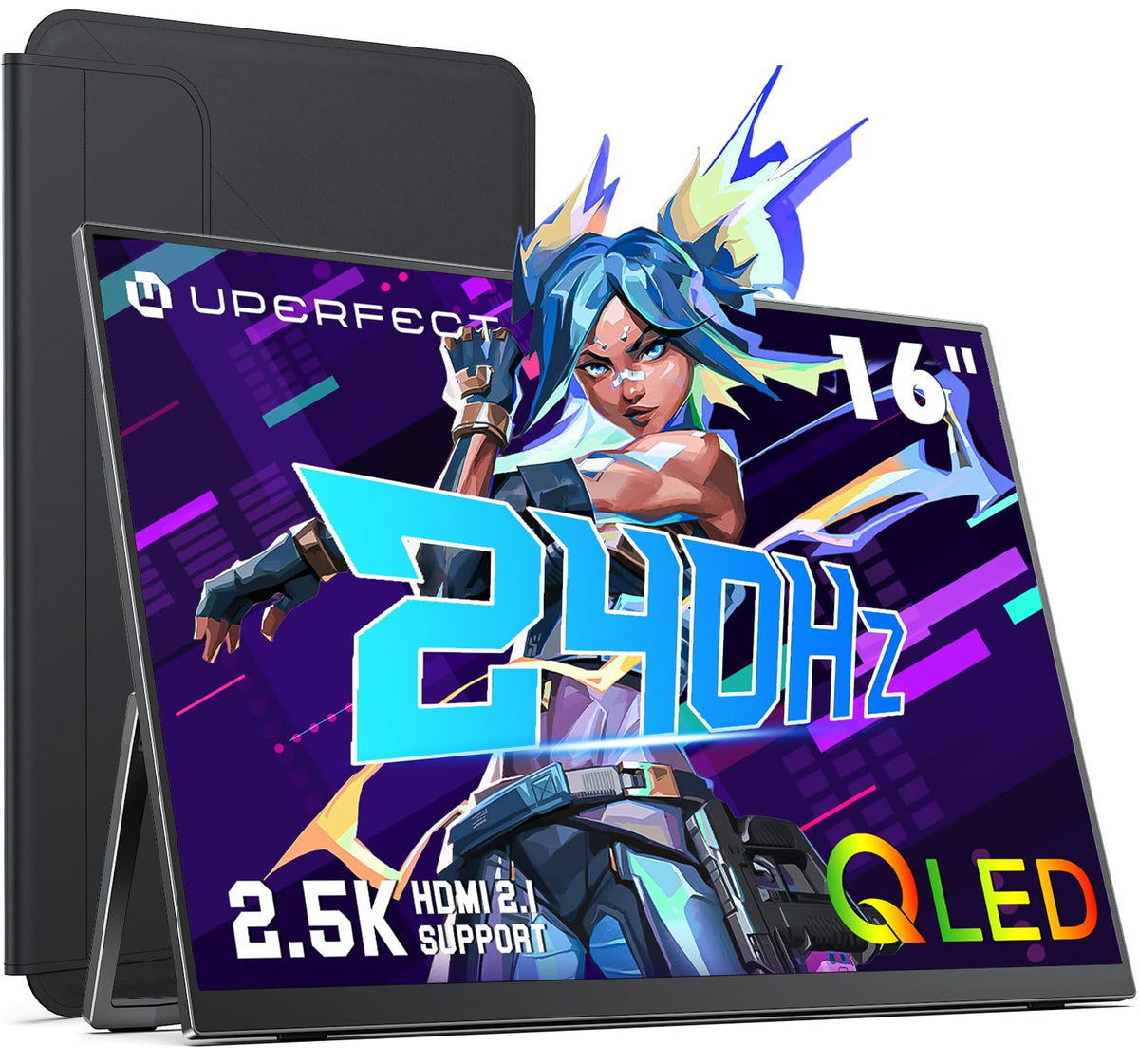 UPERFECT 2.5K 240Hz Portable Monitor, 16" 2560x1600 Portable Gaming Monitor