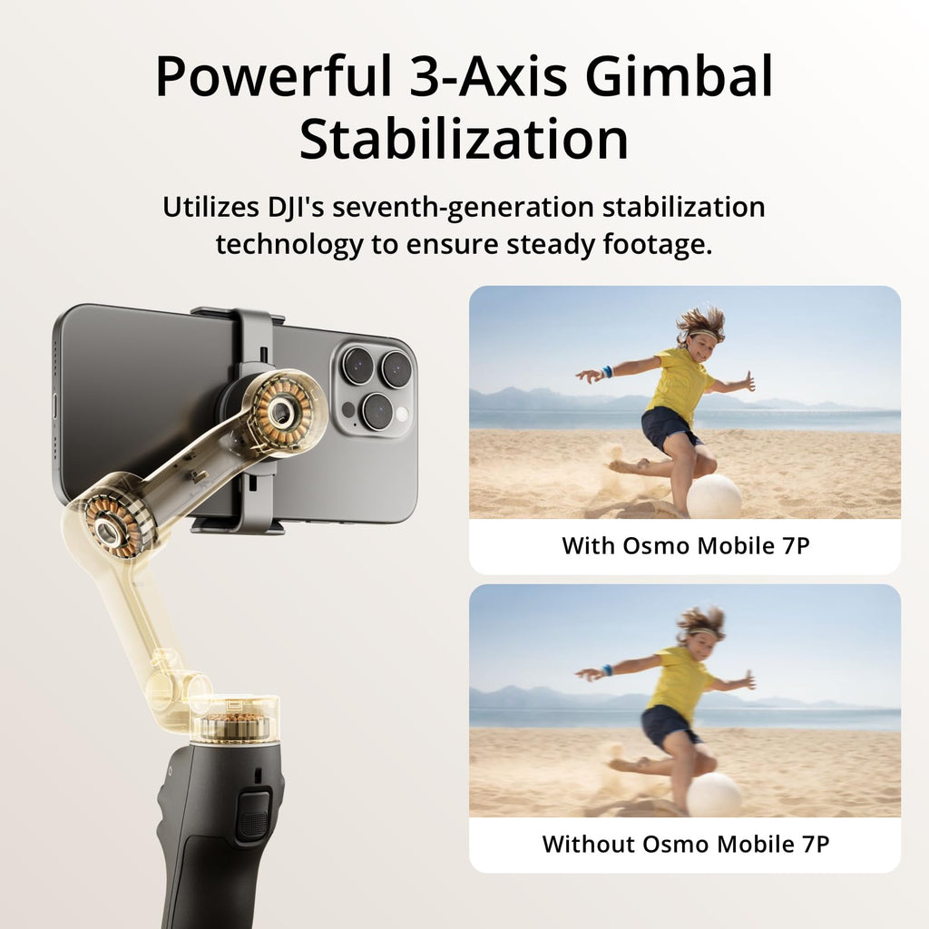DJI Osmo Mobile 7P Gimbal Stabilizer for iPhone & Android, Native Tracking
