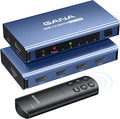 HDMI Switch 5 in 1 Out 4K@60Hz, GANA HDMI Splitter Switcher with Remote, Aluminum HDMI 2.0 Switch Box Hub for 3D, HDCP2.2, HDR, Compatible with Xbox, PS5/4/3,Fire Stick,Roku,Blu-Ray Player, Blue