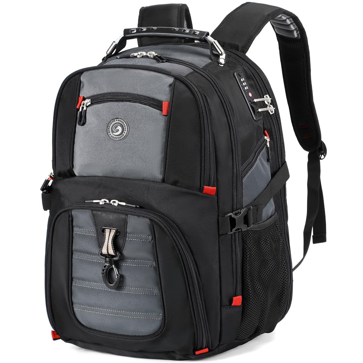 SHRRADOO Extra Large Travel Laptop Backpack for Men, Work College Backpacks