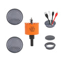VIKITON Desk Grommet 2 inch with Hole Saw, 2PCS, Black