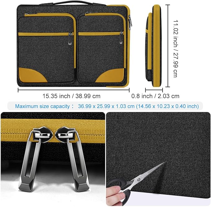 ZINZ Laptop Case 15 15.6 16 inches Sleeve Slim Briefcase Spill-Resistant Handbag for Most Popular 15" 15.6" 16" Notebooks，B01YL02