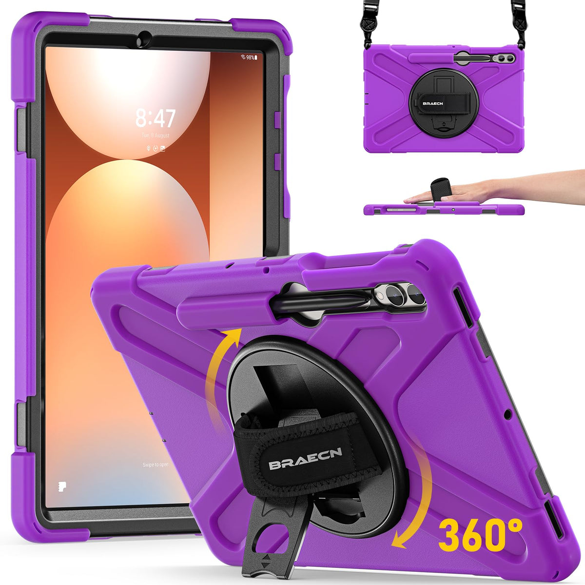 BRAECN Case Galaxy Tab S10 Plus/ S9 Plus/ S9 FE+/ S8 Plus/ S7 Plus/ S7 FE