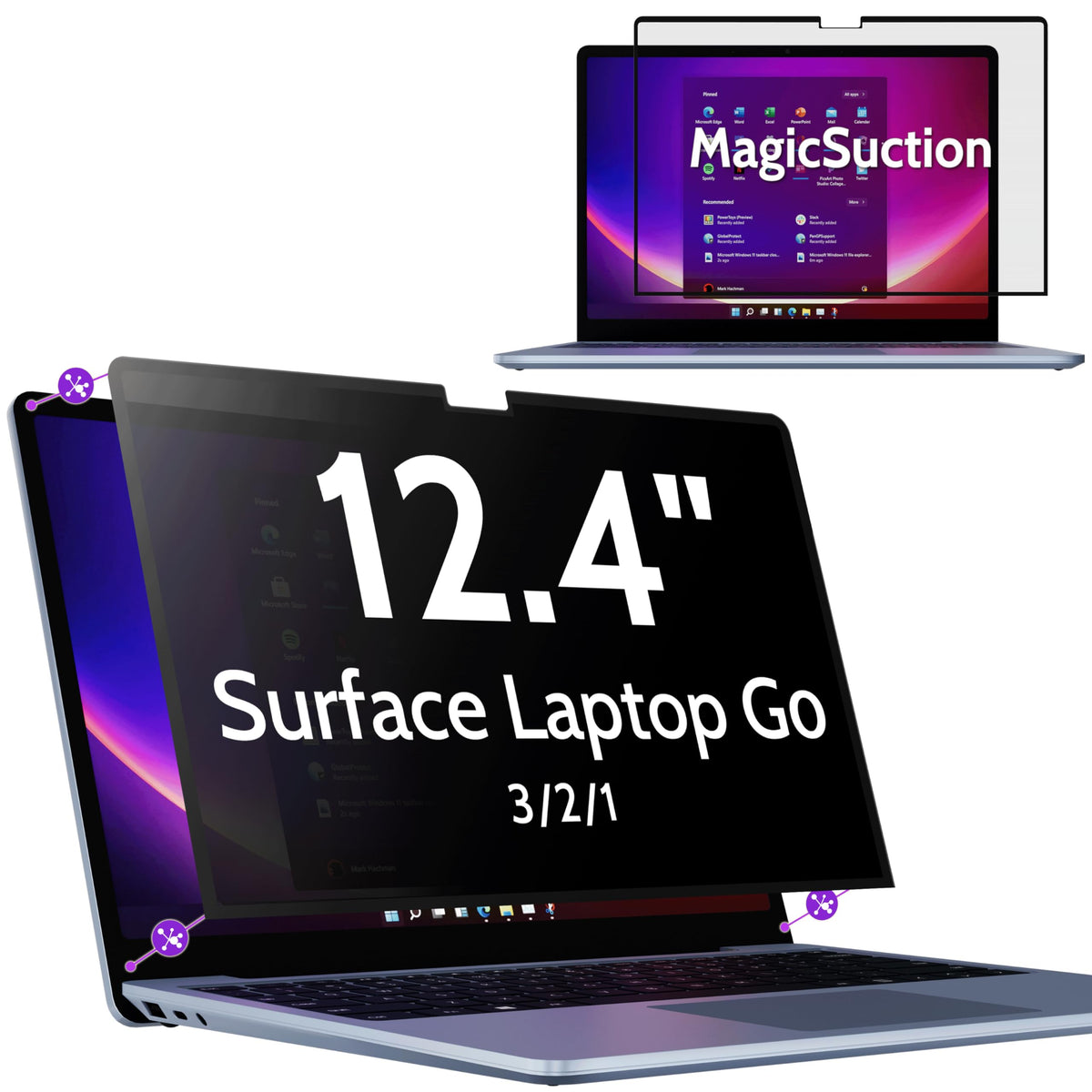 Peslv Nano‑Suction Privacy Screen for MacBook Air 15 Inch