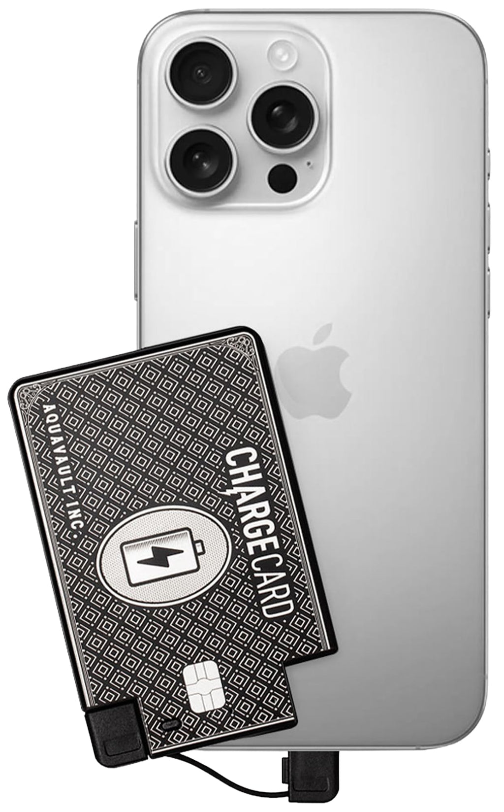 AquaVault ChargeCard Ultra Thin Power Bank 2300mAh Credit Card Size Charger