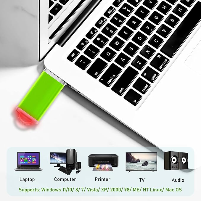 8GB USB Flash Drive 20 Pack Nicepicten Bulk USB 2.0 Thumb Drives 20Pack Metal Jump Zip Drive Memory Stick Pendrive Memoria USB 8 GB with 20PCS Lanyard Label - Green 20 X 8GB Flash Drives Bulk