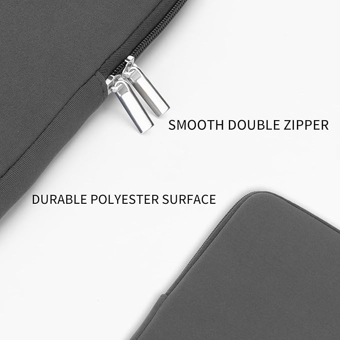 RAINYEAR 15 Inch Laptop Sleeve 15" Protective Soft Case Padded Cover Carrying Bag Specially Compatible with 15.4" MacBook Pro/Air A3241 A3241 A2941 A3114 A1938 A1707 A1990 (Grey, Upgraded Version)