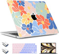 TWOLSKOO Compatible with M4 MacBook Air 15 inch Case 2025-2023 Released Model M4 A3241 M3 A3114 M2 A2941, Plastic Hard Shell & Screen Protector & Keyboard Cover & Type C Adapter, Chamomile Blue