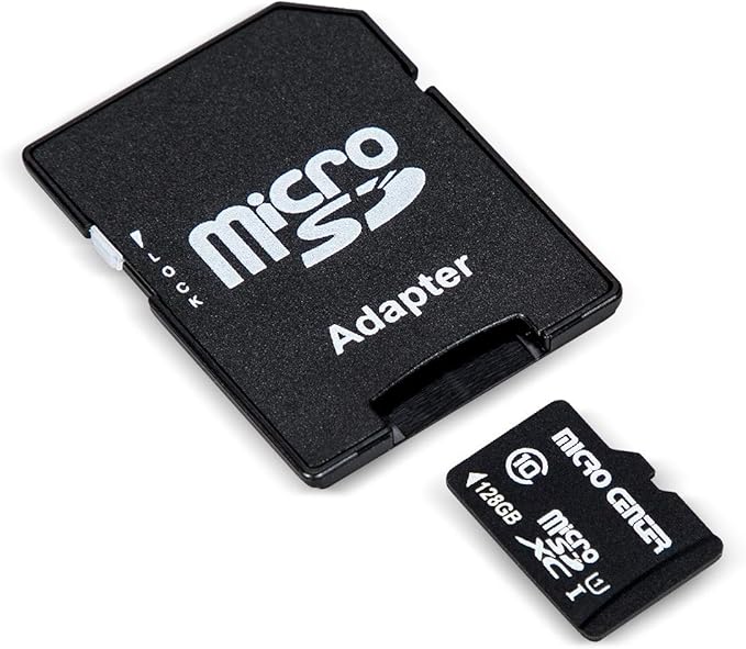 INLAND Micro Center 128GB Class 10 MicroSDXC Flash Memory Card with Adapter for Mobile Device Storage Phone, Tablet, Drone & Full HD Video Recording - 80MB/s UHS-I, C10, U1 (1 Pack)
