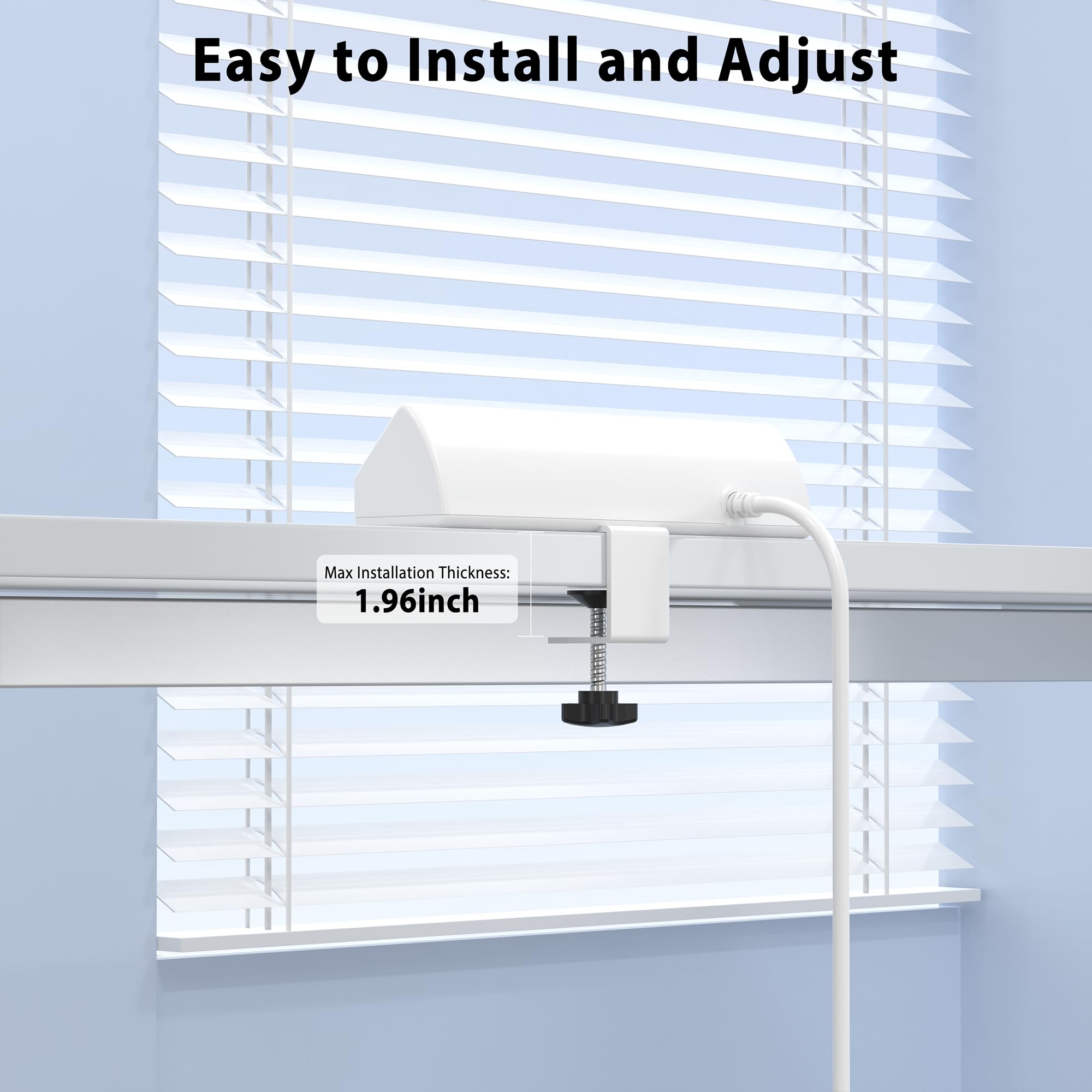 Jgstkcity Desk Clamp Power Strip USB C 65W,8 USB,10FT Cable,White