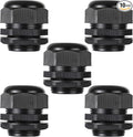 PENGLIN Cable Glands 1-1/4" NPT Nylon Cable Connector, Strain Relief Cord Connector, IP68 Waterproof Adjustable Locknut (1-1/4 Inch (5-Pack))
