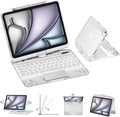 GUSGU for iPad Air 11 Inch (M3/M2,2025/2024) Transperant Case with Wireless Keyboard, 7 Color Backlight, Trackpad, 360°Rotating Stand for 10.9" iPad Air 5th/4th, 11" iPad Pro 4/3/2/1 Case, Cyberpunk