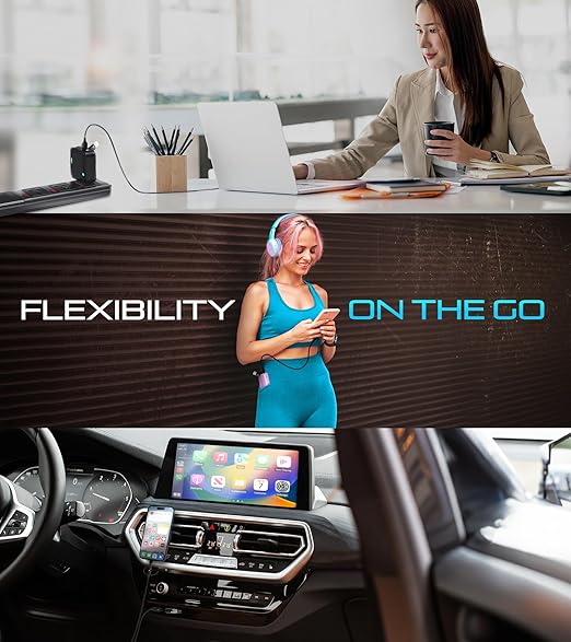 Futurizta Tech [Upgraded] Zeus-X 6-in-1 Universal Multi Cable (10ft/3m) Fast Charging 60W Laptop PD, QC3.0 & 27W iPhone Fast Charging & Data Sync, Military Grade Braided with Cable Organizer Strap