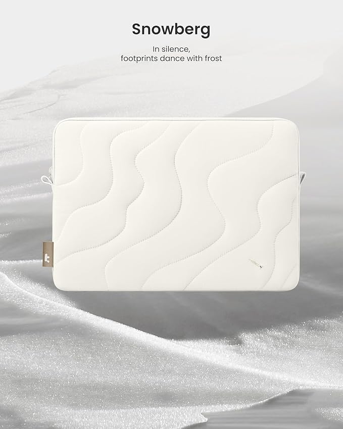 tomtoc 360 Protective Puffy Laptop Sleeve for 15-inch MacBook Air M4/A3241 2025, M3/A3114 2024, M2/A2941 2023, 15-inch Surface Laptop 7th(Copilot+ PC)/6/5/4/3, Quilted Puffer Soft Computer Case Bag