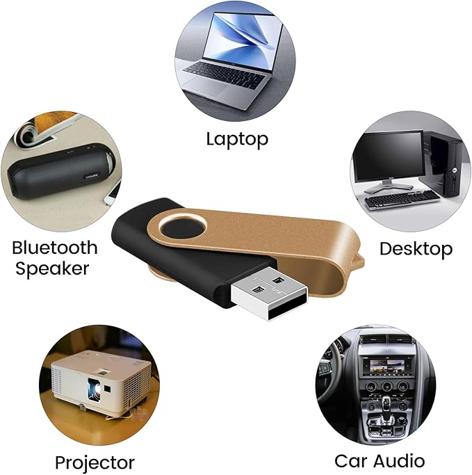 EASTBULL Flash Drives Bulk 4GB USB Thumb Drive 50 Pack USB 2.0 Memory Stick Swivel Pen Drive with Lanyard for Storage and Backup (4GB 50 Colors)