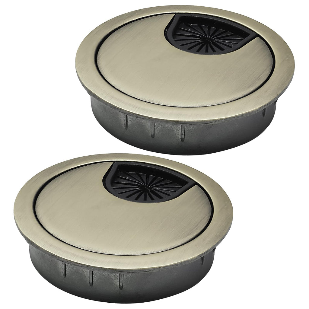 EASYEAH 2 Pcs Desk Grommet 2-1/16" / 53 mm, Zinc Alloy Desk Cord Hole Cover
