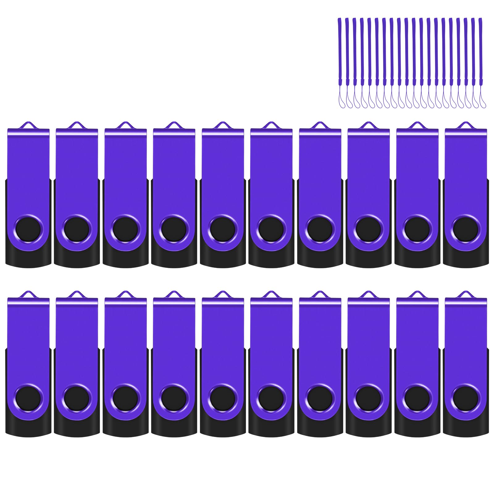 1GB 20-Pack USB Flash Drives Bulk EASTBULL USB 2.0 Thumb Drive,Purple