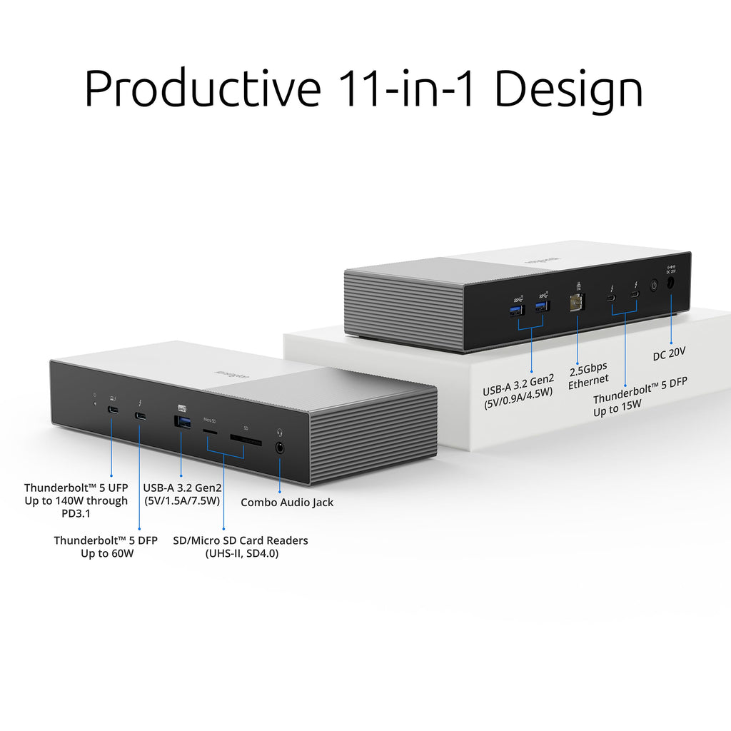 Kensington SD5000T5 Thunderbolt 5 Docking Station (K35201NA) Silver