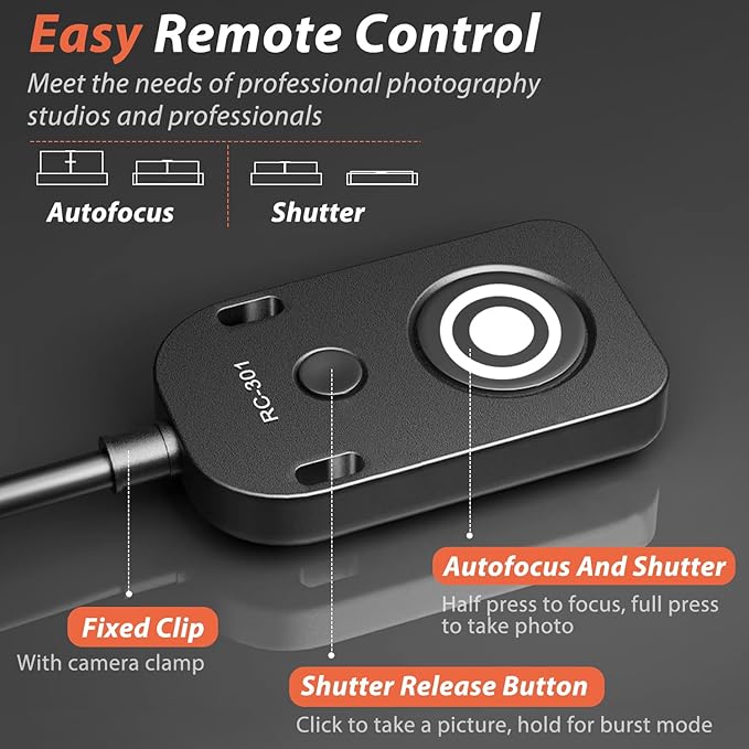 RC301-DC0/MC-30 30CM for Nikon Video Cable z8 z9 d850 d800 Remote Camera Small Shutter Release Remote Control 196.8 "Extended Cable Remote Wired Button d5 d810 d800e (RC301-DC0 NK 11.8in/30cm)