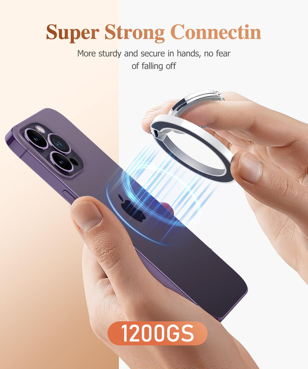 GVIEWIN Magnetic Phone Ring Holder, Compatible with MagSafe Phone Grip