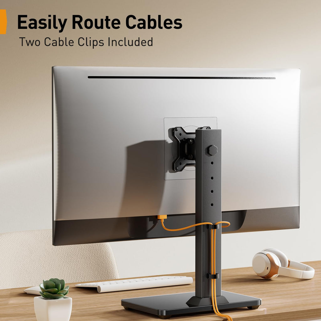 Perlegear Single Monitor Stand for 13–34 inch Screens up to 44 lbs