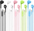 Earbuds Headphones with Microphone Pack of 5, Noise Isolating Wired Earbuds, Earphones with Powerful Heavy Bass Stereo, Compatible with Android, Phone, Laptops, MP3 and Other Interfaces (3.5mm)