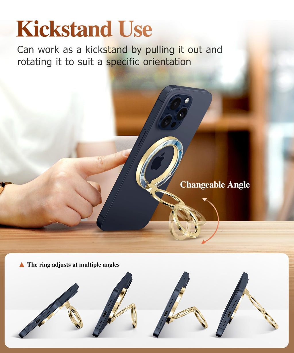 GVIEWIN Magnetic Phone Ring Holder, Compatible with MagSafe Phone Grip