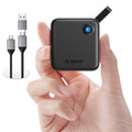 ORICO 256GB Portable SSD with 2 in 1 USB C/A Cable, Up to 460MB/s,Black