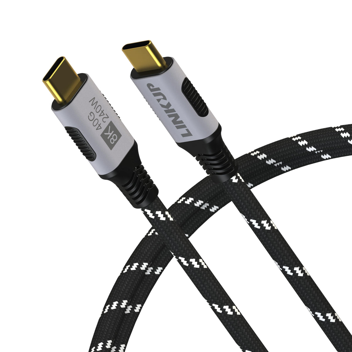 LINKUP USB 4.0 USB C to USB C Cable | Thunderbolt 4/3 Compatible | Type C Charger for MacBook and iPhone | 240W Fast Charging | 40Gbps Data Transfer | 8K@60Hz Display Cord | Use with all USB C devices