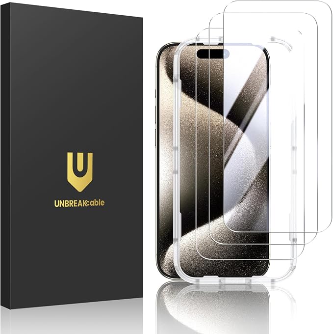 UNBREAKcable 3-Pack Screen Protector for iPhone 16e Tempered Glass