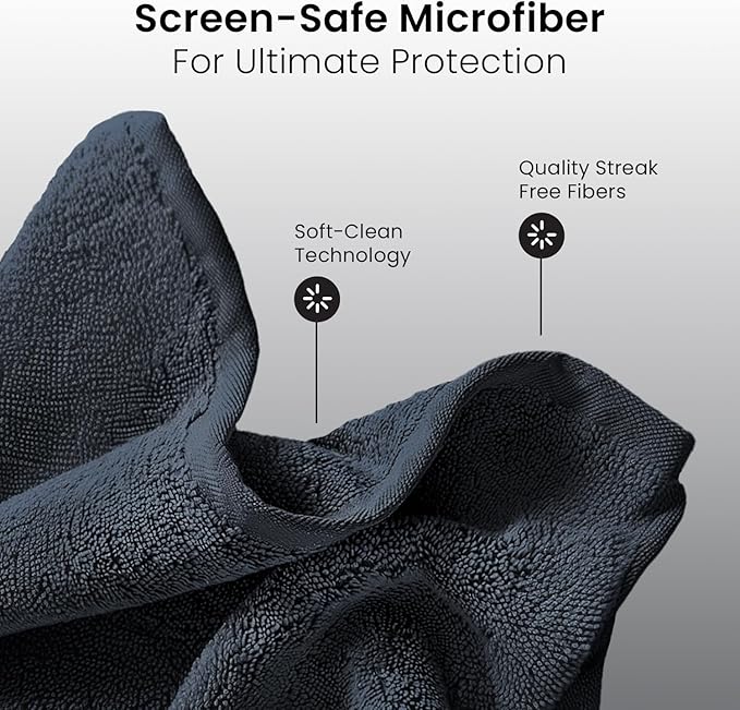 EVEO® Screen Cleaner Spray Kit (Streak-Free) TV Screen Cleaner for Smart TV, LCD, LED, OLED | Computer Screen Cleaner Spray and Wipe Microfiber Cloth - TV, Monitor, Laptop, iPad, Car - 6.7oz 1 Pack