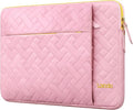 Lacdo Laptop Sleeve Case for 16 inch New MacBook Pro M4/M3/M2/M1 Pro/Max A3403 A3186 A2991 A2780 A2485 2024-2019 | 15 inch Microsoft Surface Laptop 7th Copilot+PC/6/5/4/3/2/1 Computer Bag, Sakura Pink