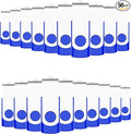 1GB Bulk Flash Drives 50 Pack, EASTBULL USB 2.0 Metal Flash Drive Bulk Swivel Thumb Drives Pack (Blue)
