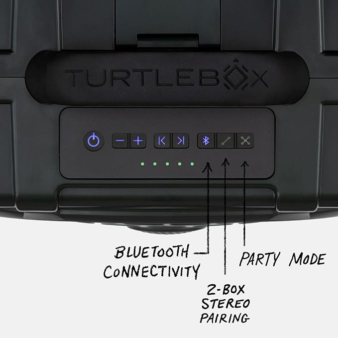 Turtlebox Original Gen 3: Portable Outdoor Bluetooth Speaker – Ultra-Loud (120dB), Waterproof (IP67), Rugged, Impact-Resistant, 3-Day Battery | Party Mode: Unlimited Pairing Stereo, Green/Camo