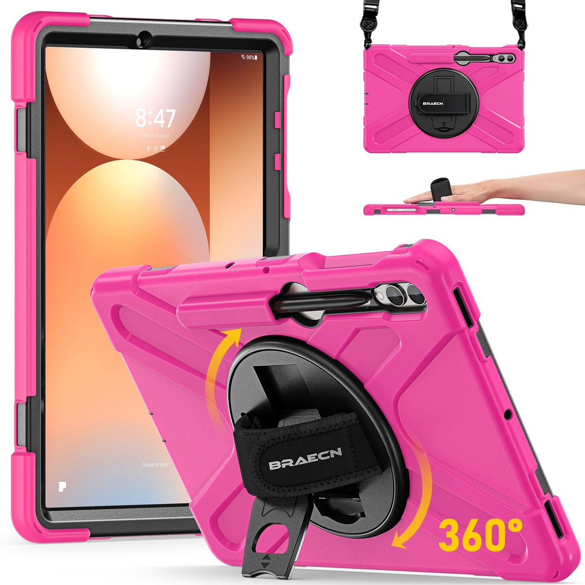 BRAECN Case Galaxy Tab S10 Plus/ S9 Plus/ S9 FE+/ S8 Plus/ S7 Plus/ S7 FE