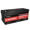 Dumfume 12V 200Ah LiFePO4 Battery 200A BMS IP65 Low Temp Cutoff