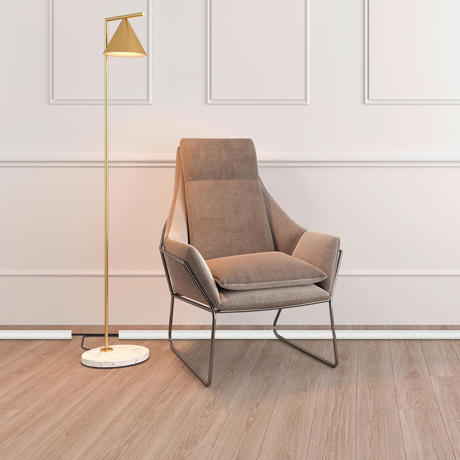 Floor Cord Cover Cable Cavity Self Adhesive Cord Hider Floor 10FT Floor Cable Management Power Cord Protector Floor Electric Cord Covers for Offices, Gym, Exhibitions (Beige, 1.18" x 20')
