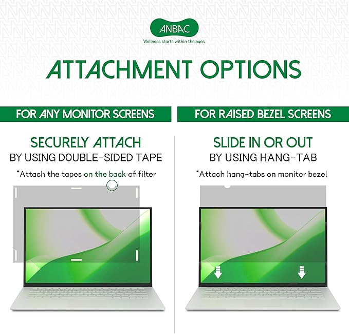 ANBAC 14.1 Inch Laptop Privacy Screen Shield for 4:3 Display - Anti Glare Computer Privacy Screen Cover | Blue Light Blocking Screen Protector | Scratch Resistant UV Filter | Attachment Type