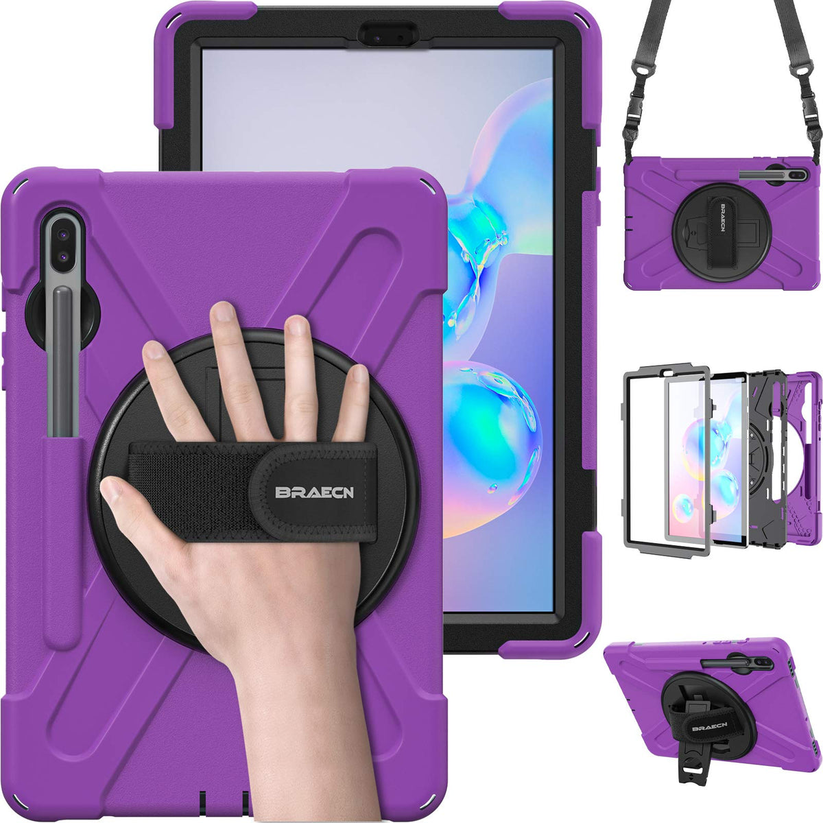 BRAECN Case for Galaxy Tab S6: 10.5" 2019 Samsung SM-T860/T865/T867 Red