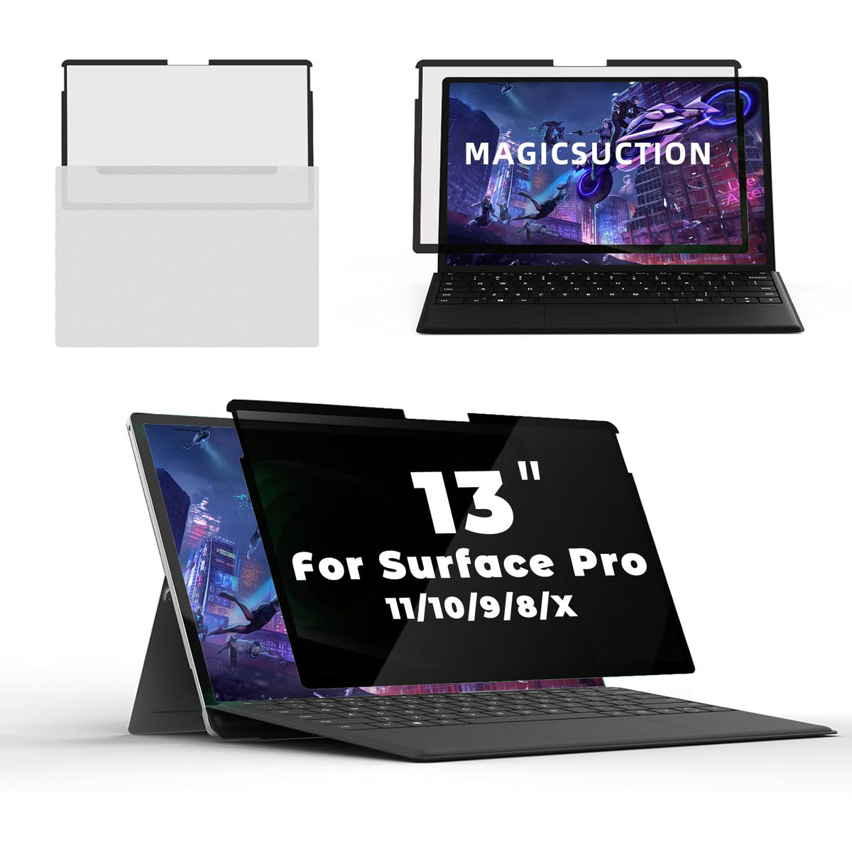 Laptop Privacy Screen Filter for Surface Laptop 6/5/4/3-15 Inch Removable