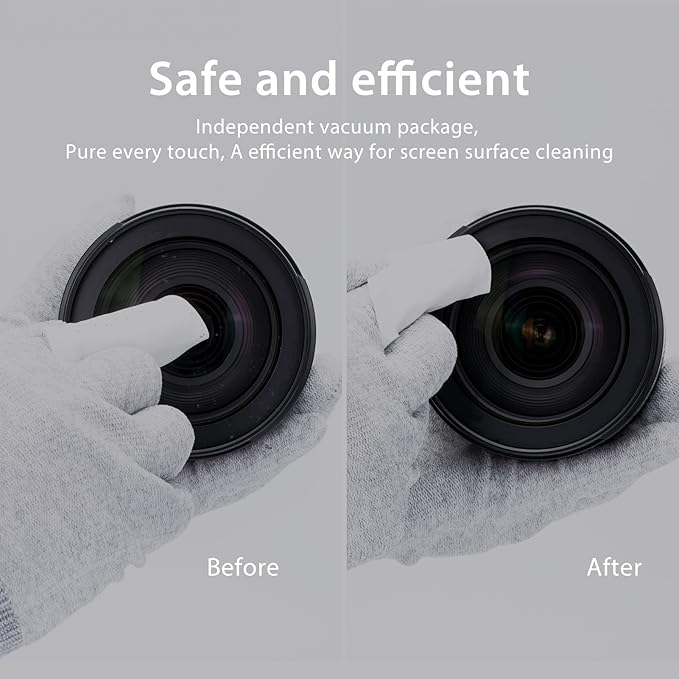VSGO Professional Camera Cleaning Kit – for Canon, Nikon, Sony, DSLR & Mirrorless Cameras, Includes Lens Cleaning Pen, Air Blower, Sensor Swabs for Full Frame & APS-C, Microfiber Cloth
