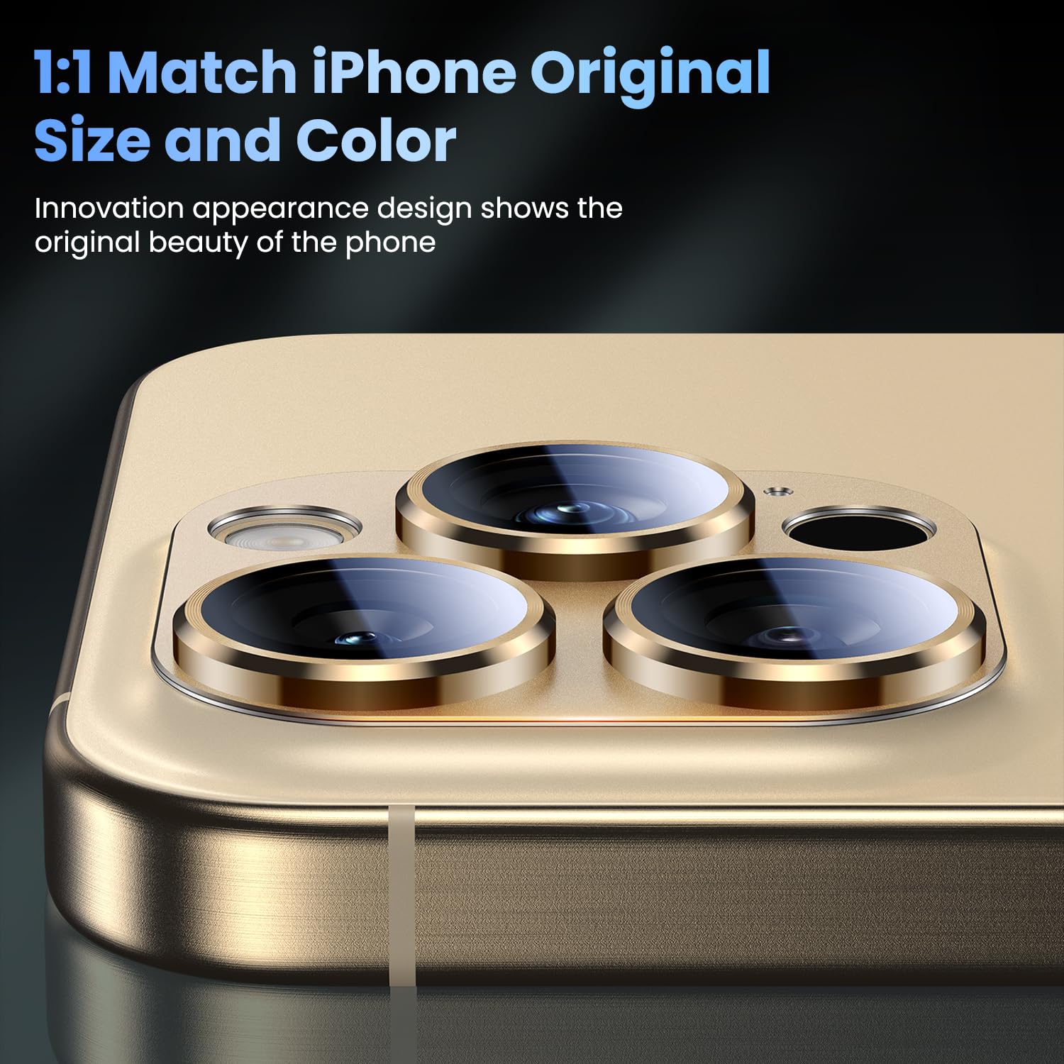 Uyiton for iPhone 16 Pro/iPhone 16 Pro Max Camera Lens Protector