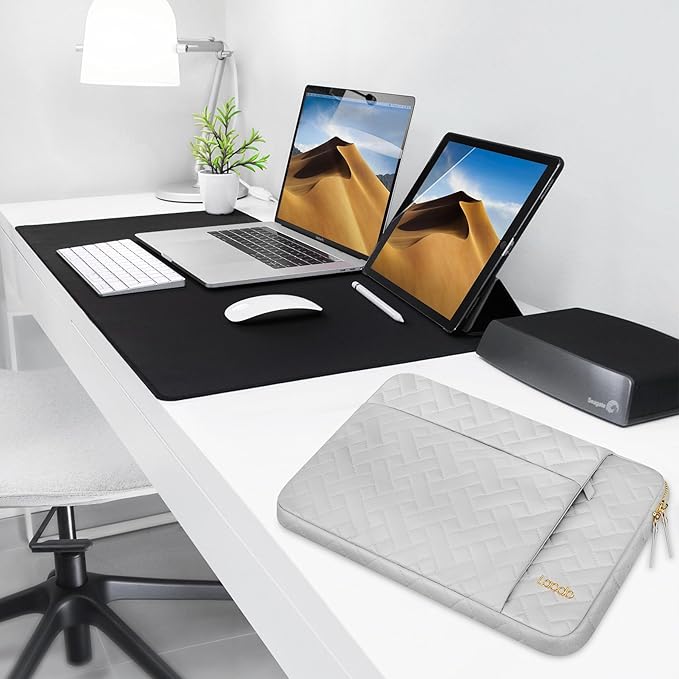 Lacdo 14 Inch Laptop Sleeve Case for HP Lenovo Dell ASUS Acer Chromebook 14 / HP Stream 14 / Dell Inspiron 14 / Lenovo IdeaPad 14 / Acer Spin/ASUS ZenBook Computer Bag Water-Resistant, Space Gray
