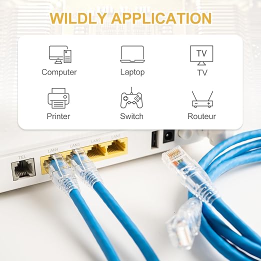 MECCANIXITY 60pcs Cat6 RJ45 Pass Through Connectors, RJ45 Connector 8P8C Gold Plated Plugs with 60pcs Black Strain Relief Boots for Solid or Stranded UTP Ethernet Cable, 1.1mm