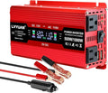 LVYUAN 500W Car Power Inverter 12V to 110V DC to AC with 2 US Sockets, Cigarette Lighter, LCD Display, USB Ports for Car, Home,Outdoor, Camping