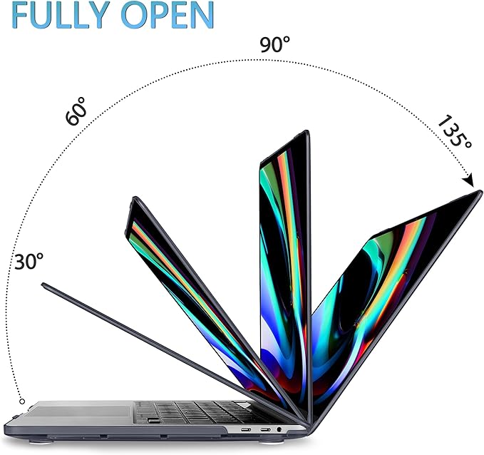 Mektron Case for MacBook Pro 16 Inch A2141 Cover 2019 Release 16" with Liquid Retina Display/Touch ID, Plastic Hard Shell with Keyboard Skin & Screen Protector & Dust Plug, Floral C218