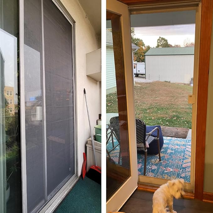 36inch*50ft Window Screens Roll, Replacement Repair Screens Mesh, Cuttable Fiberglass Screens Door Netting, DIY Screening Mesh Netting for Windows, Door, Pool, Porch,Patio -Black