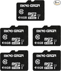 Micro Center 16GB Class 10 Micro SDHC Flash Memory Card with Adapter for Mobile Device Storage Phone, Tablet, Drone & Full HD Video Recording - 80MB/s UHS-I, C10, U1 (5 Pack)