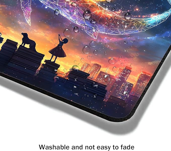 Mouse Pad, Cute Aesthetics Art Whale Mouse Pads for Desk, 9.5" x 7.9" Non-Slip Rubber Base Computer Mousepad with Women, Portable Square Design for Wireless Mouse and Pad Laptop Office & Travel